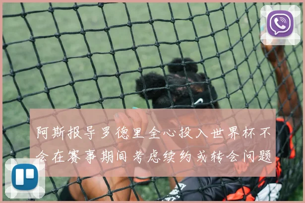 阿斯报导罗德里全心投入世界杯不会在赛事期间考虑续约或转会问题
